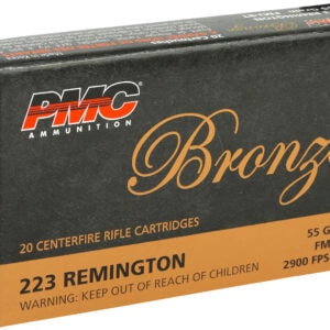 PMC 223A Bronze  223Rem 55gr Full Metal Jacket Boat Tail 20 Per Box/50 Case