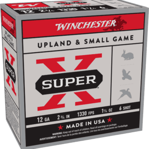 WINCHESTER SUPER X HIGH BRASS 12GA 23/4 #6 1-1/4OZ 25RD BX 250RD CASE