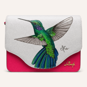 Cartera dama fuelle arte colibrí 3