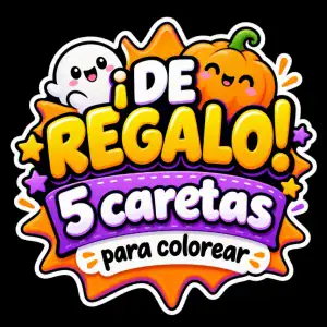 Caretas para colorear de Halloween