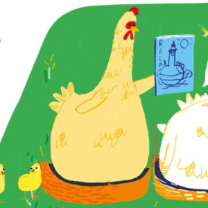 Una gallina en la azotea interior