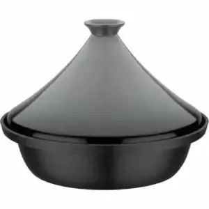 Tajine GSW en fonte massive 30 x 22 cm gris – Tous feux dont induction, couvercle céramique