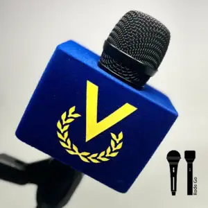 Flag for microphone: professional square branded