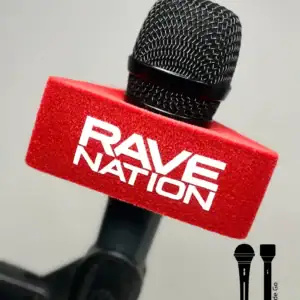 Flag for microphone: professional triangle branded