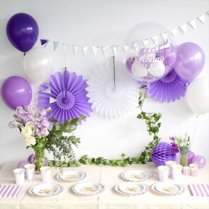 Purple Celebration : パープルグラデーションのバースデイ