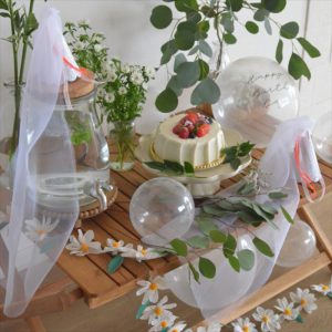 Clear×Green Birthday Celebration : クリア×グリーンのお誕生日デコレーション