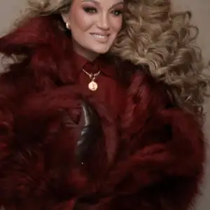 Bordeaux Luxe Faux Fur Coat