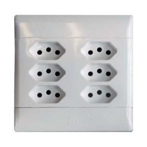 6 Euro Sockets on one plate
