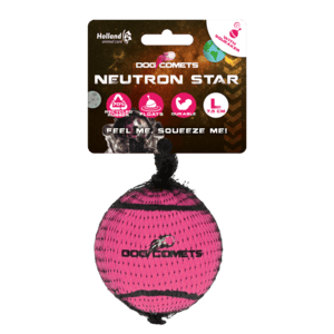 Dog Comets Neutron Star Tennis Ball With Squeaker L Pink