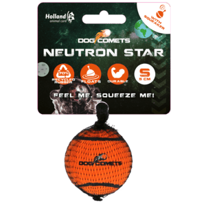 Dog Comets Neutron Star Tennis Ball With Squeaker S Orange