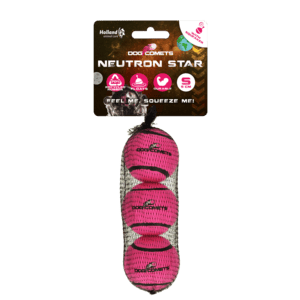 Dog Comets Neutron Star Tennis Ball With Squeaker S Pink (3-pack)