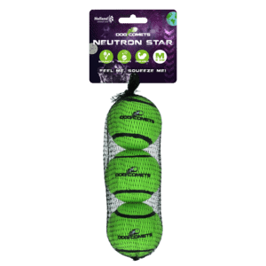 Dog Comets Neutron Star Tennis Ball With Squeaker M Green (3-pack)
