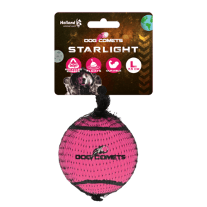 Dog Comets Starlight Tennis Ball L Pink