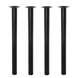 MEETWARM 28 Inch Tall Height Adjustable Metal Office Table Legs, 50mm Diameter, Kitchen Dinner Desk Furniture Leg Set, Set Of 4