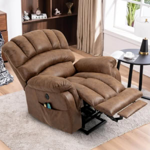 MEETWARM Large Power Lift Electric Recliner Chair With Extended Footrest, Massage, Heat And USB Ports For Elderly Big And Tall