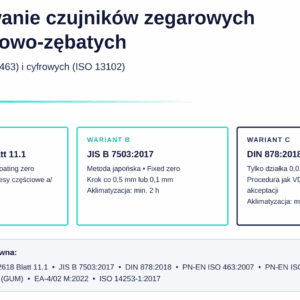 instrukcja wzorcowania czujników zegarowych