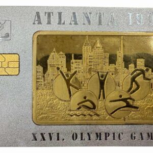 Commemorative Silver Phone Card Olympics Atlanta 1996