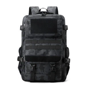 Large Capacity Travel Backpack with Simple Camouflage Design Holds 16-inch Laptop and A4 Books for Outdoor Adventures