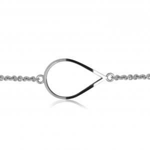 Sølvdråpe armbånd