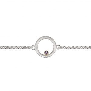 Elipse armbånd med lys lilla ametyst i 18k gullfatning