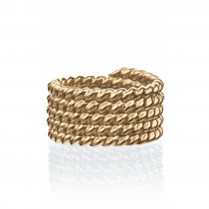 Spiralring forgylt
