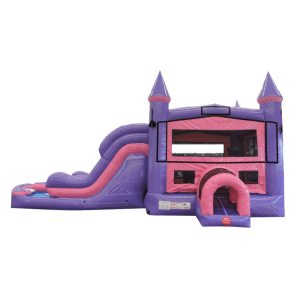 pink & purple bounce house rental
