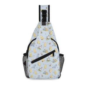 blue Winnie the Pooh sling bag
