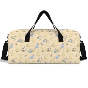 Yellow Winnie the Pooh Duffle Bag