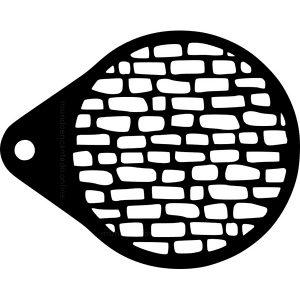 Stencil Pfaciais Fundo Tijolo Rústico
