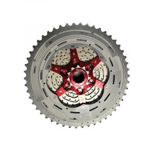 CASSETTA SUNRACE 11V (11-50D) - SILVER/ROSSO