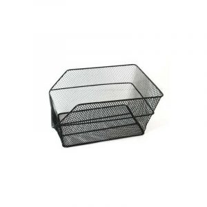 CESTINO PER BICI POSTERIORE RETTANGOLARE 28,5X17,5X38CM METAL NERO