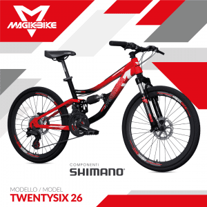 BICI MTB 26” BIAMMORTIZZATA DISC. 21V MAGIK BIKE