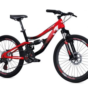 BICI MTB 24" BIAMMORTIZZATA DISC. 21V  BLACK/RED MAGIK BIKE