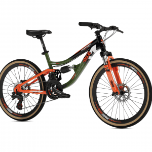 BICI MTB 26'' BIAMMORTIZZATA DISC. 21V VERDE/ARANCIO MAGIK BIKE