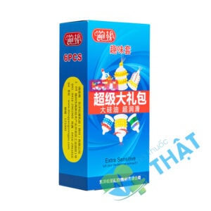 Bao Cao Su Gân Gai Khủng Extra Sensitive - Hộp 6 Cái