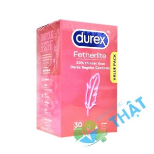 Bao Cao Su Durex Fetherlite Hộp 30 Cái