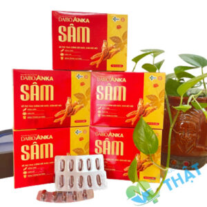 DAIBO ANKA Sâm hỗ trợ tăng cường sức khỏe, giảm mệt mỏi hộp 12 vỉ x 5 viên