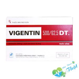 Vigentin 500/62.5 Hộp 2 Vỉ - Kháng Sinh Điều Trị Nhiễm Khuẩn