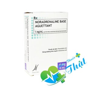 Noradrenaline Base Aguettant Hộp 10 Ống