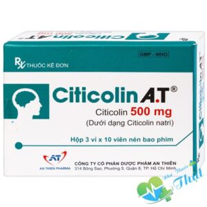 Citicolin A.T 500mg Hộp 30 Viên - Điều Trị Suy Giảm Trí Nhớ