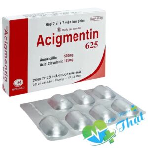 Acigmentin 625 Hộp 14 Viên - Điều Trị Nhiễm Khuẩn, Nhiễm Trùng Đường Hô Hấp