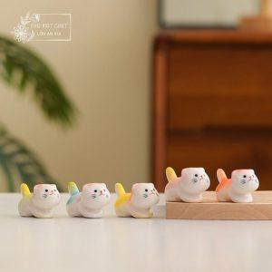 An Gọn - Mèo gốm đỡ đũa ngăn nắp và tươi vui