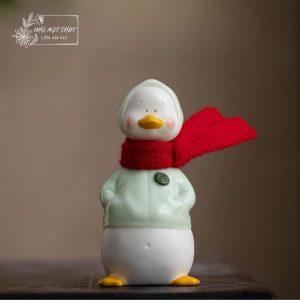 An Cát - chú vịt gốm men ngọc mang bình an cho góc làm việc