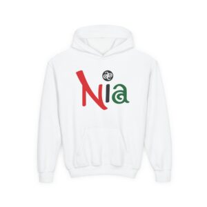 Nia Youth Hoodie – Kwanzaa Nia Principle Sweatshirt (Red & Green)