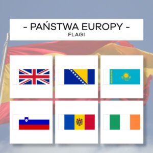 Flagi Państw Europy - do patyczków 45 szt.