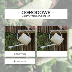Ogrodowe - karty trójdzielne 10 szt.