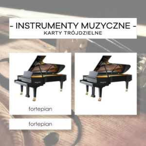 Instrumenty muzyczne - karty trójdzielne 20 szt.