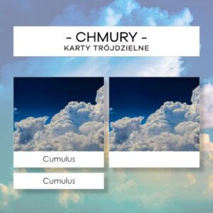 Chmury - karty trójdzielne 10 szt.