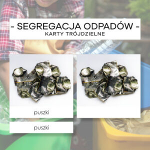 Segregacja odpadów - karty trójdzielne 31 szt.