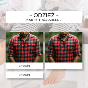 Odzież - karty trójdzielne 18 szt.